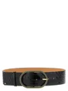 Elisabetta Franchi Snake Buckle Belt Belts Black In Black