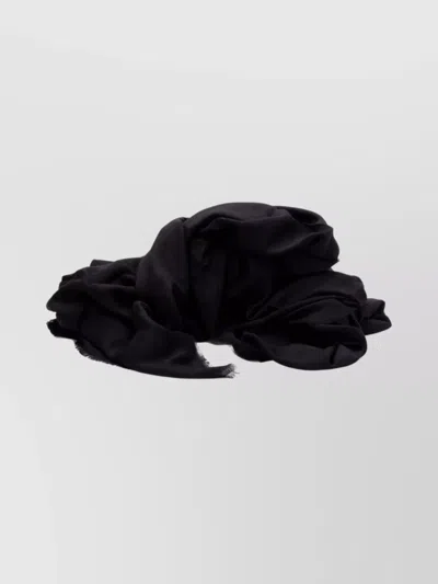 Elisabetta Franchi Soft Frayed Edge Scarf With Textured Finish