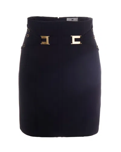 Elisabetta Franchi Sophisticated Mini Skirt For Women In Blue