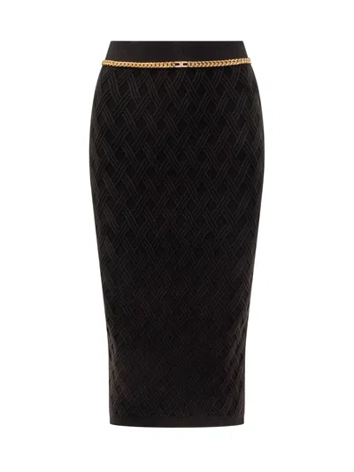 Elisabetta Franchi Sophisticated Pencil Skirt In Nero