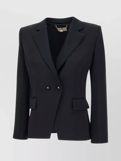Elisabetta Franchi Special Occasion Double-breasted Blazer In Black