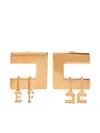 Elisabetta Franchi Square-frame Earrings In Gold