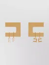 Elisabetta Franchi Square Initial Charms Geometric Earrings