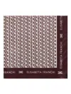 Elisabetta Franchi Square Printed Silk Scarf In Brown