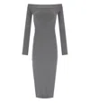 Elisabetta Franchi Steel Knitted Midi Dress
