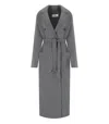 Elisabetta Franchi Steel Melange Belted Coat