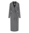 Elisabetta Franchi Steel Melange Belted Coat