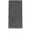 Elisabetta Franchi Steel Melange Ribbed Scarf In Grey