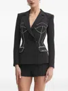 Elisabetta Franchi Stitch-detail Blazer In Black