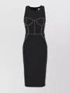Elisabetta Franchi Contrasting-piping Midi Dress