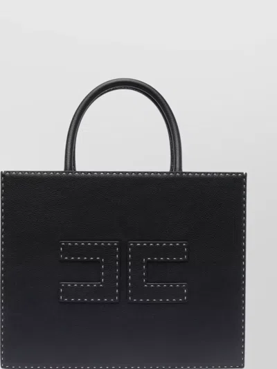 Elisabetta Franchi Stitched Tote Bag With Handles And Strap