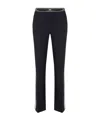 Elisabetta Franchi Straight Casual Pants In Black