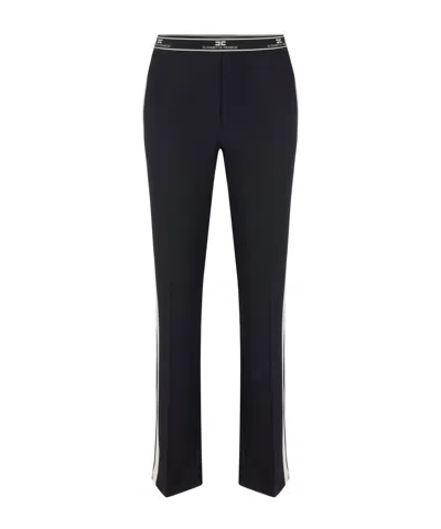 Elisabetta Franchi Straight Casual Pants In Black