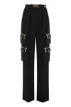 Elisabetta Franchi High-waisted Black Trousers With Cargo Pockets