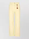 Elisabetta Franchi Straight Cut Cotton Jeans With Belt Loops In Multi