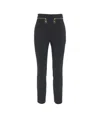Elisabetta Franchi Straight Crepe Trousers With Zip In Black