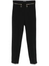 Elisabetta Franchi Black Pants With Gold Zipper In Black