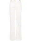 Elisabetta Franchi Logo-plaque Straight Jeans In White