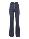 Elisabetta Franchi Straight-leg Jeans With Subtle Stitching Details In Blue