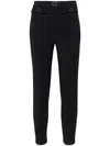 Elisabetta Franchi High-waisted Crepe Trousers In Black