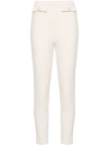 Elisabetta Franchi Ecrù Slim Fit Trouser In Butter