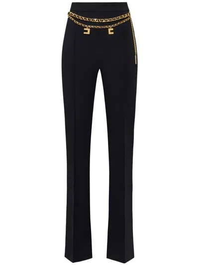 Elisabetta Franchi Straight Leg Pants With Chain In 110