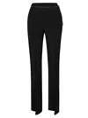 Elisabetta Franchi Straight-leg Tailored Pants With Smooth Finish In Black