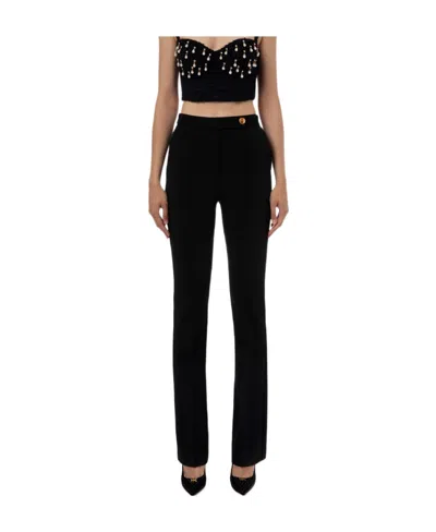 Elisabetta Franchi Straight-leg Tailored Trousers In Black
