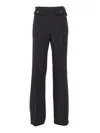 Elisabetta Franchi Straight-leg Tailored Trousers With Decorative Gold-tone Buttons In Black