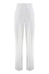 Elisabetta Franchi Straight-leg Trousers In White