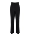 Elisabetta Franchi Trousers Straight Leg Pockets Belt Loops In Black