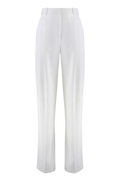 Elisabetta Franchi Straight-leg Trousers In White
