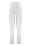 Elisabetta Franchi Straight-leg Trousers In White