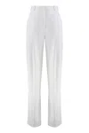 Elisabetta Franchi Straight-leg Trousers In White