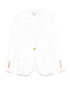 Elisabetta Franchi Krepp-blazer Mit Riemendetail In White