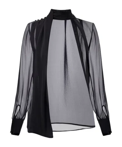 Elisabetta Franchi Strap Shirt In Gray