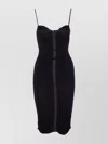 Elisabetta Franchi Fitted Evening Dress With Ruched Detailing In Black