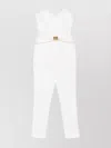 Elisabetta Franchi Strapless Jumpsuit Structured Bodice Cropped Length