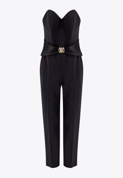 Elisabetta Franchi Strapless Jumpsuit With Macro-bow