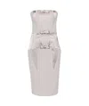 Elisabetta Franchi Strapless Panelled Midi Dress In White