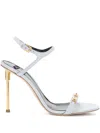 Elisabetta Franchi Strappy Stiletto Sandals In White