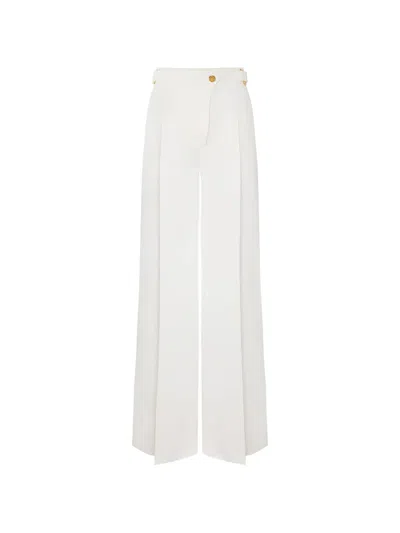Elisabetta Franchi Trousers Chiari E Naturali In White