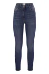 Elisabetta Franchi Women's Stretch Cotton Skinny Jeans In Navy