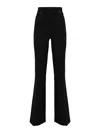 Elisabetta Franchi Stretch Crepe Palazzo Trousers In Black