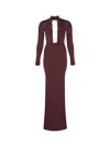 Elisabetta Franchi 'red Carpet' Dress In Brown