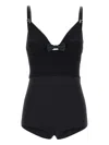 Elisabetta Franchi Stretch Playsuit In Black