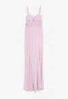 Elisabetta Franchi Red Carpet Stretch Viscose Long Dress In Pink