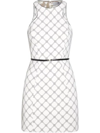 Elisabetta Franchi Stretchy Polyester Blend Dress In Beige
