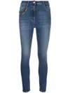 Elisabetta Franchi Striaght Leg Jeans In Blue