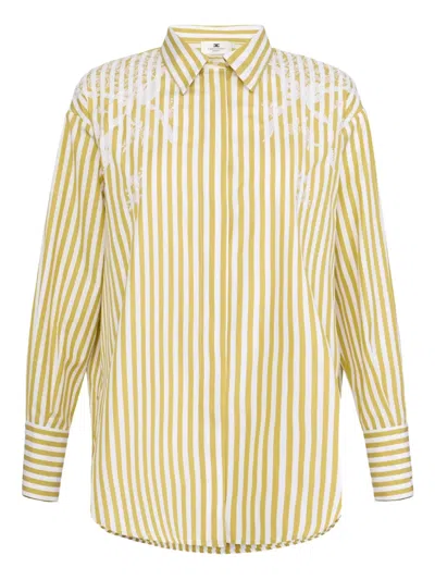 Elisabetta Franchi Gestreiftes Hemd In Yellow